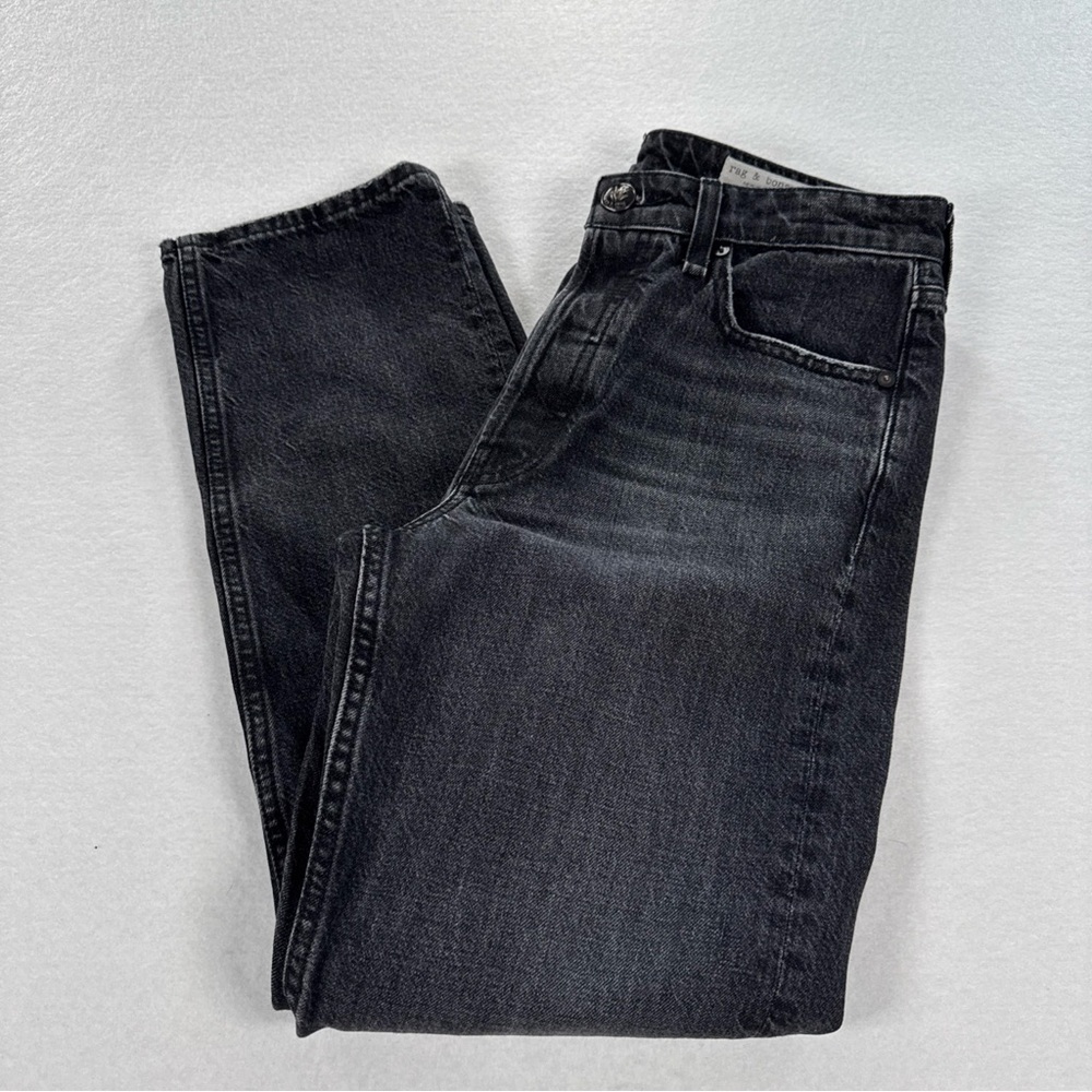 Rag & Bone Maya Jean Women’s 27 High Rise Ankle Slim Jeans in Black Button Fly - Picture 6 of 7
